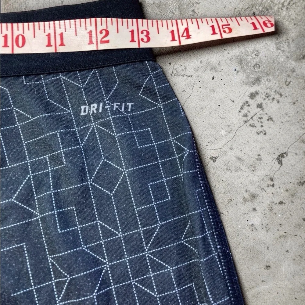 Nike Pro Compression Leggings Size M Geometric Print Black Gray